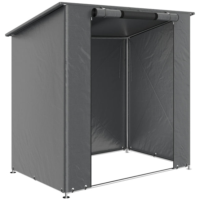 Vodotěsný úložný stan 1.9x1.2m s rolovacími dveřmi