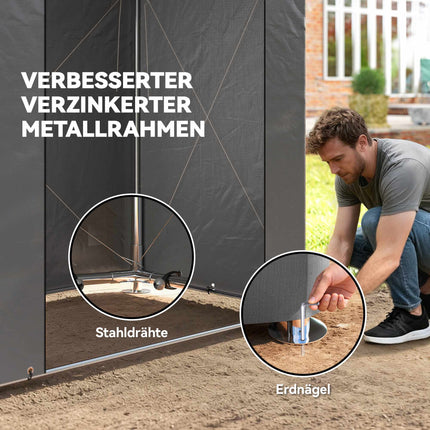 Wasserdichtes Lagerzelt 1,9x1,2m mit Rolltür