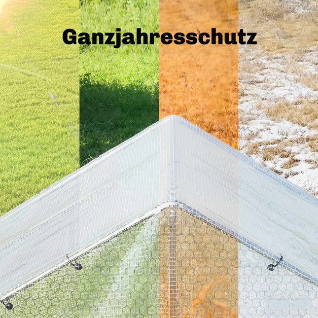 Wasserdichte Plane 4x6m, 140g/m², UV-stabil mit Ösen