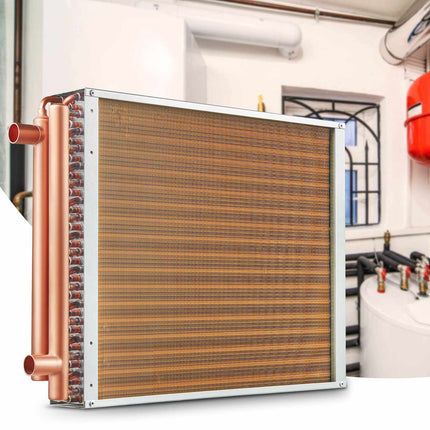 Water-to-Air Heat Exchanger 18x20 in, 3-Row, 3/8 in Ports