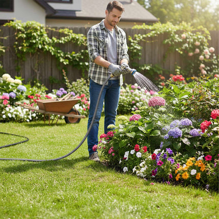 Wetterfester Gartenschlauch aus Gewebe, UV-beständig, flexibel