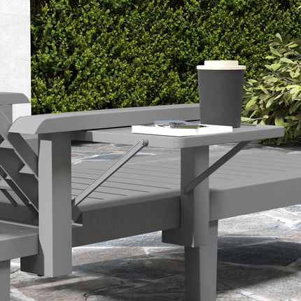Weatherproof Garden Lounger Set with Adjustable Backrest