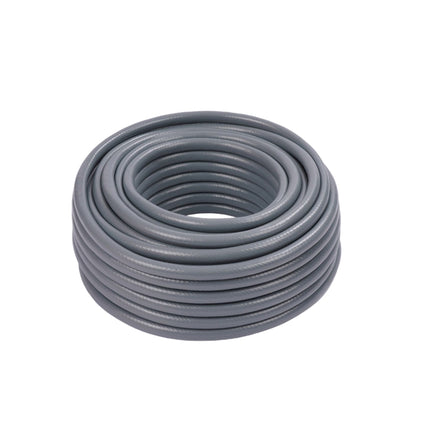 Weatherproof Grey Garden Hose, UV-Resistant Fabric, 1/2-Inch