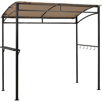 Weatherproof Grill Gazebo, Metal Frame, Shelf & Hooks