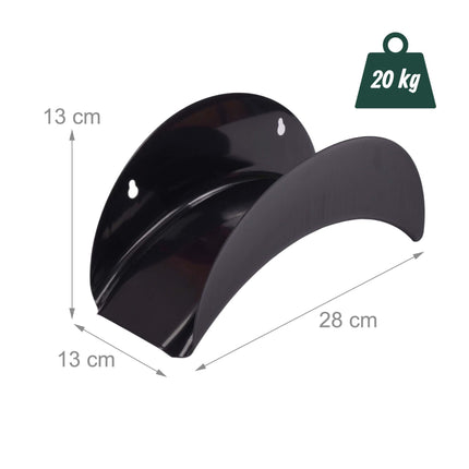 Weatherproof Iron Hose Holders, Set of 3, Black
