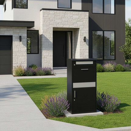 Weatherproof Parcel Letterbox with Lockable Compartments