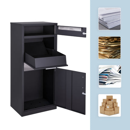 Weatherproof Parcel Letterbox with Lockable Compartments
