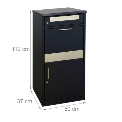 Weatherproof Parcel Letterbox with Lockable Compartments