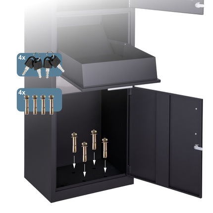 Weatherproof Parcel Letterbox with Lockable Compartments