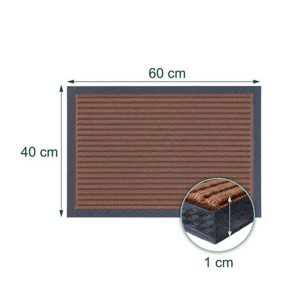 Weatherproof Polypropylene Doormat, 60 x 40 cm