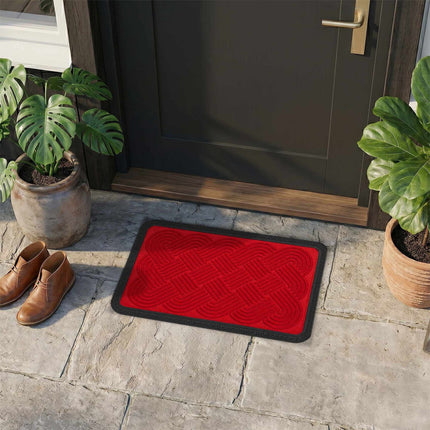 Weatherproof Red Doormat, 60 x 40 cm, Non-Slip