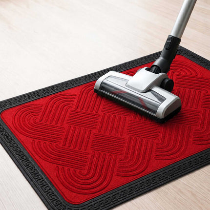 Weatherproof Red Doormat, 60 x 40 cm, Non-Slip