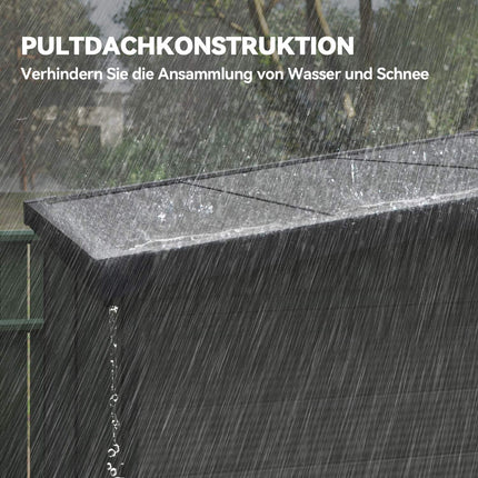 Wetterfester Fahrradschuppen aus Harz mit Aluminiumrahmen, 190x191x215 cm