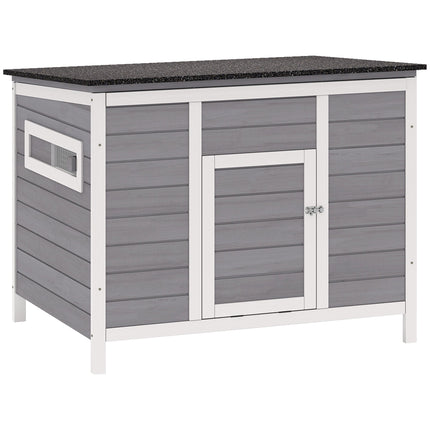 Wetterfestes Entenhaus aus Holz mit herausnehmbarem Boden, 93x70x72cm
