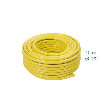 Weatherproof Yellow Garden Hose, UV-Resistant, 1/2 Inch