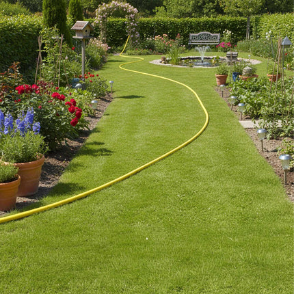 Weatherproof Yellow Garden Hose, UV-Resistant, 1/2 Inch