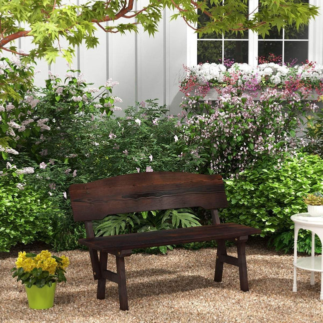 Wetterfeste Gartenbank mit Rückenlehne belastbar bis 325 kg. Parkbanksitzfläche 120 x 51 x 78 cm