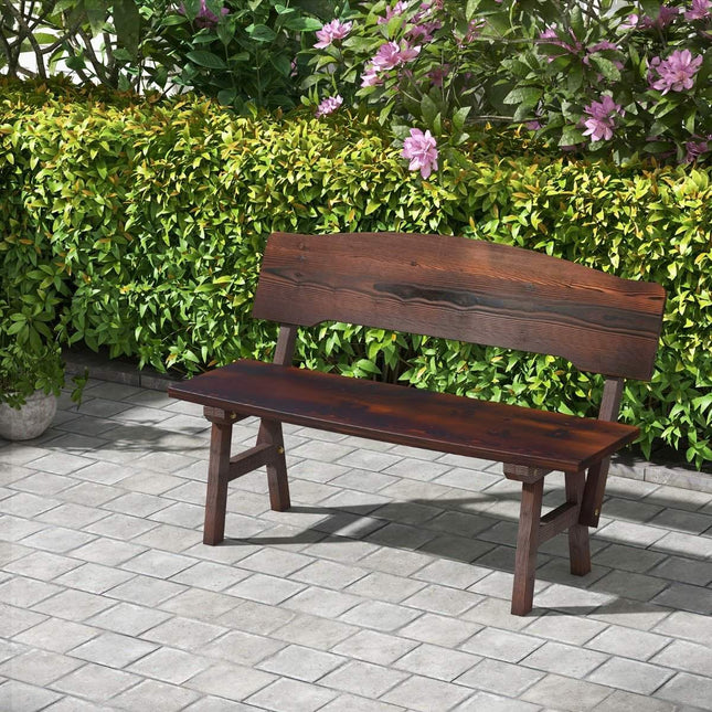 Wetterfeste Gartenbank mit Rückenlehne belastbar bis 325 kg. Parkbanksitzfläche 120 x 51 x 78 cm
