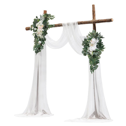 Wedding Arch Flowers, Artificial Drapes Kit, 4-Piece