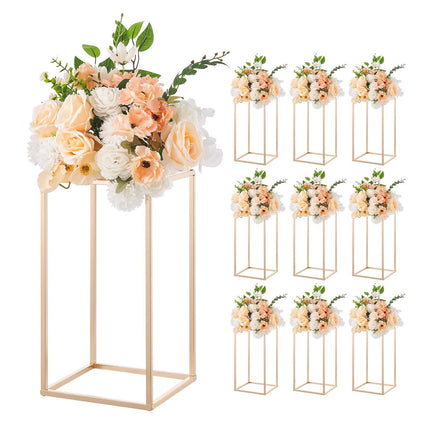 Wedding Flower Stand Set, 10-Pack, 15.75-Inch, Gold