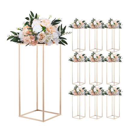 Wedding Flower Stand Set, 10 Pack 23.62 in Gold Metal