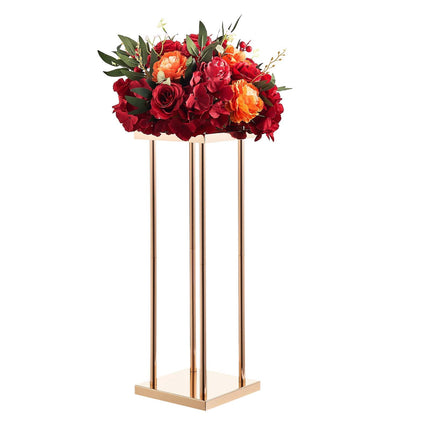 Wedding Flower Stand Set, 10-Pack 23.6-Inch Gold Columns