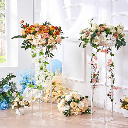 Wedding Flower Stand Set, 31.5in Acrylic Columns