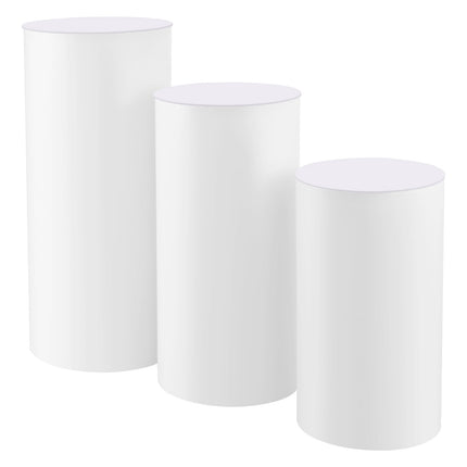 Wedding Flower Stand Set, 3 Cylinder Pedestals 60-90cm