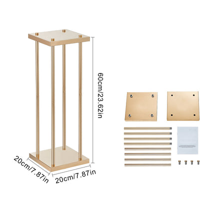 Wedding Flower Stands, 4-Pack Gold Iron Columns 60cm