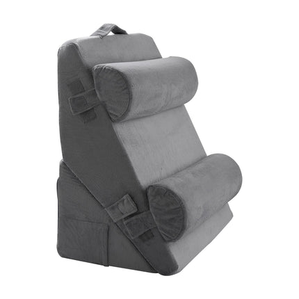 Wedge Pillow Set, 4-Piece Adjustable Orthopedic, Dark Gray