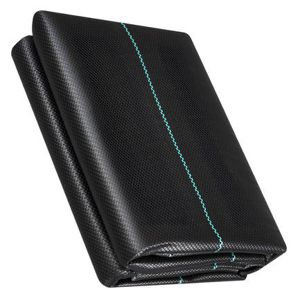 Weed Barrier Fabric, 2-Pack 4 x 50 ft Woven PP, Black