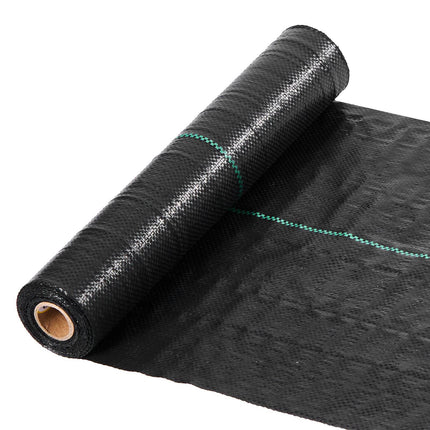 Weed Barrier Fabric, Woven PP Black 0.4 x 30.5 m