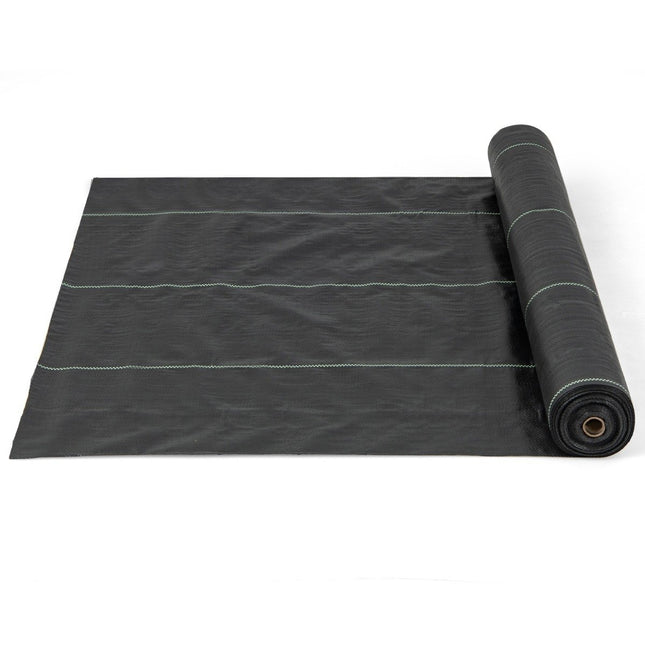 Unkrautvlies 50m² Gartenvlies gegen Unkraut Unkrautfolie PP schwarz 25 x 2m-100 g/m²