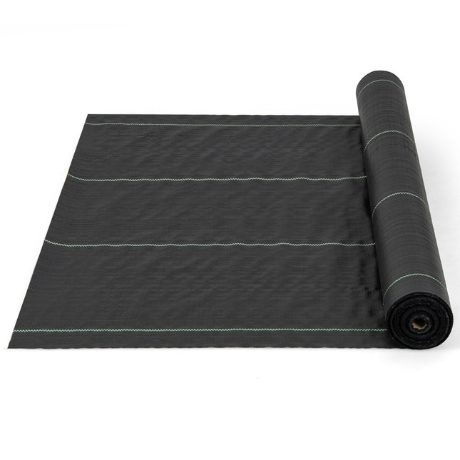 Unkrautvlies 50m² Gartenvlies gegen Unkraut Unkrautfolie PP schwarz 50 x 1m-100 g/m²