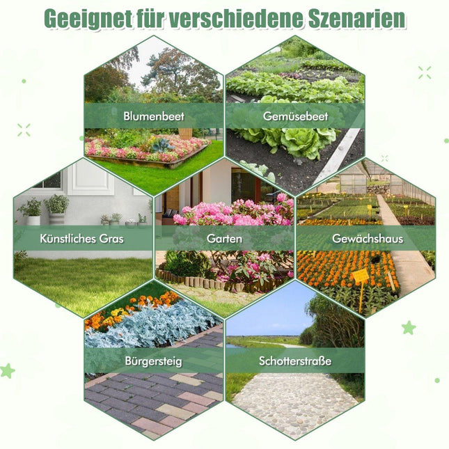Unkrautvlies 50m² Gartenvlies gegen Unkraut Unkrautfolie PP schwarz 50 x 1m-60 g/m²