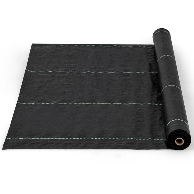 Unkrautvlies 50m² Gartenvlies gegen Unkraut Unkrautfolie PP schwarz 50 x 1m-60 g/m²