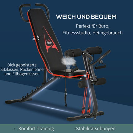 Verstellbare Hantelbank, 6-fach verstellbare Rückenlehne, 150 kg Tragkraft