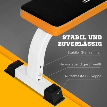 Multifunktionale Flachbank - Stahl, schwarz, Heimgebrauch
