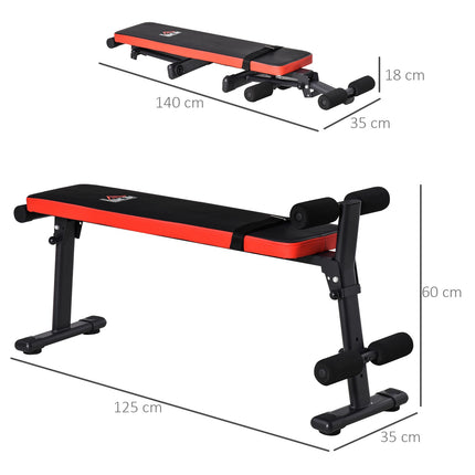 Klappbare multifunktionale Hantelbank, 110 kg Tragkraft, Stahl