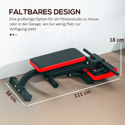 Adjustable weight bench, foldable, steel, up to 120 kg capacity