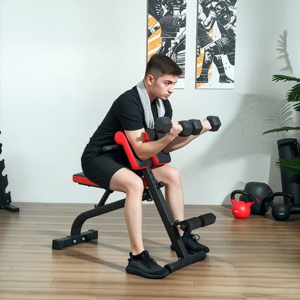 Adjustable weight bench, foldable, steel, up to 120 kg capacity