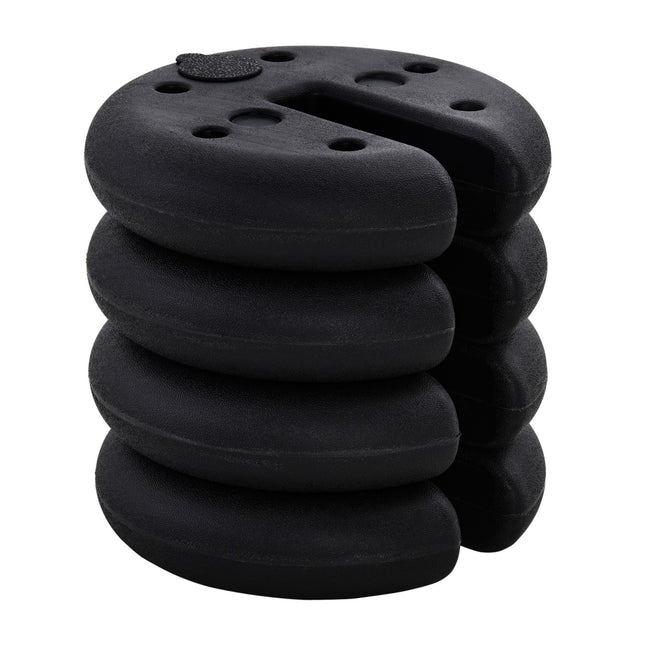 Partyzeltgewicht – Befüllbar bis zu 5 kg, schwarzes HDPE, Ø25x6 cm