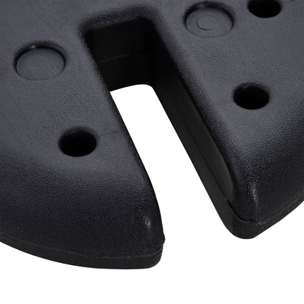 Partyzeltgewicht – Befüllbar bis zu 5 kg, schwarzes HDPE, Ø25x6 cm