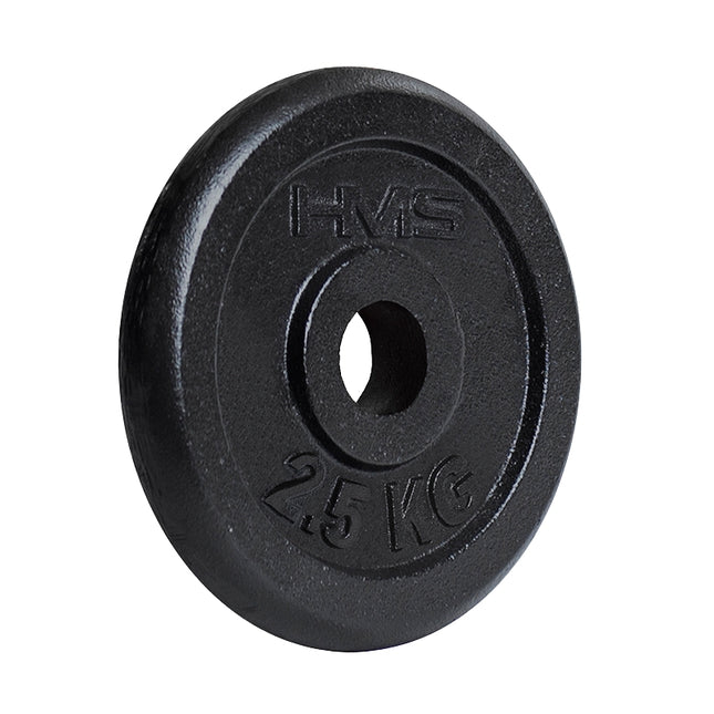 Hantelscheibe 2,5 kg, schwarz, Gusseisen