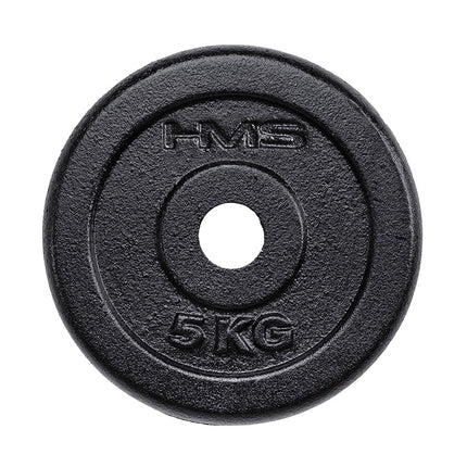Hantelscheibe 5 kg, Schwarz – Ideal für Krafttraining
