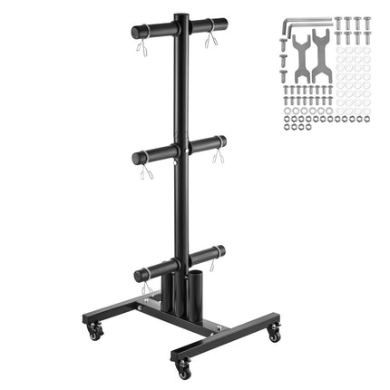 Weight Plate Tree with Wheels for 2 in Plates, 1000 lb Capacity
