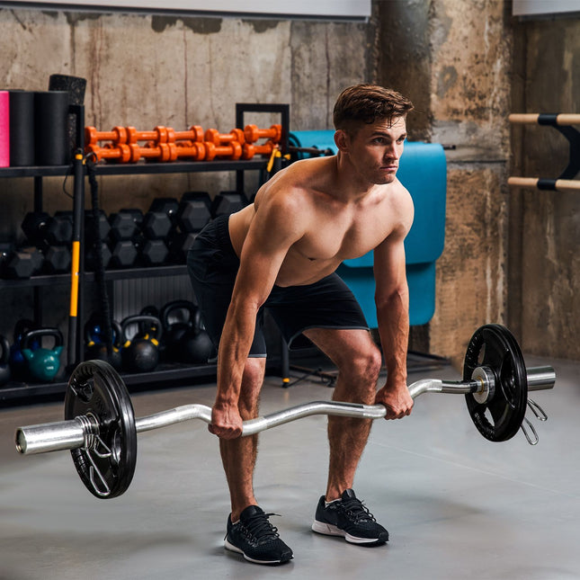 Ein Paar 5 kg gummierte Olympic Tri-Grip Hantelscheiben