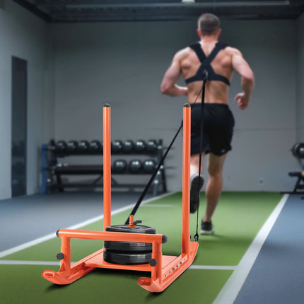 Weight Sled With Harness, Steel Push Pull, 25/51 mm Plates