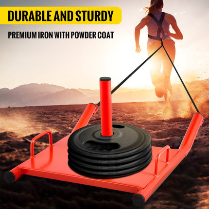 Weight Training Sled, 500 lb Capacity, Pull Push Drag