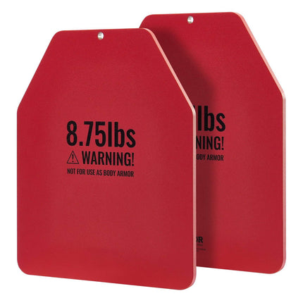 Weight Vest Plates, 8.75 lb Pair, Contoured Steel